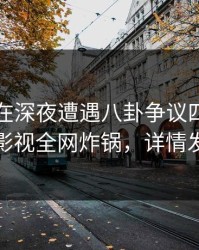 圈内人在深夜遭遇八卦争议四起，香蕉影视全网炸锅，详情发现