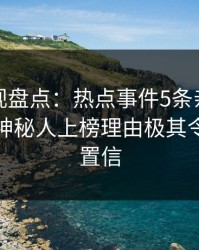 香蕉影视盘点：热点事件5条亲测有效秘诀，神秘人上榜理由极其令人无法置信